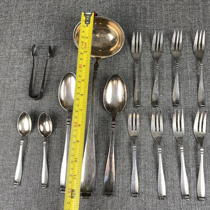 Vintage Martin 90 Flatware, Ladle, large spoons,  desert forks, tea spoons Lot