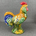 Large Ceramic Rooster Figurine Farmhouse Decor Statue 14.5” X 11”