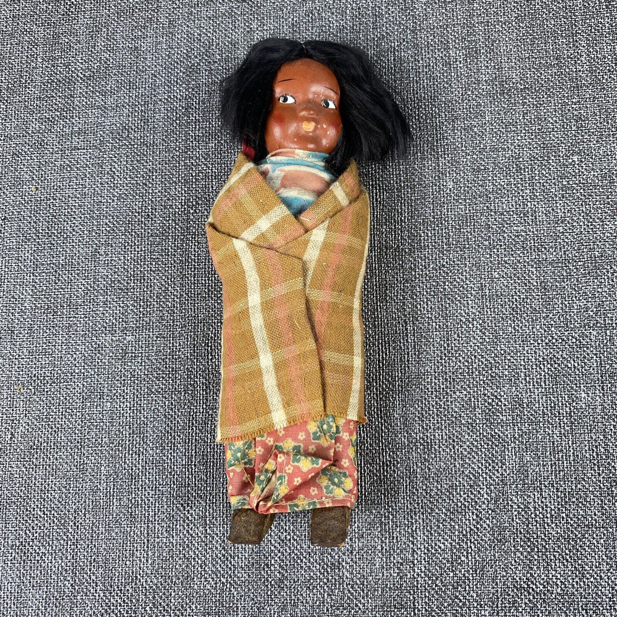 Vintage Skookum Native American Indian Doll,  8 inch