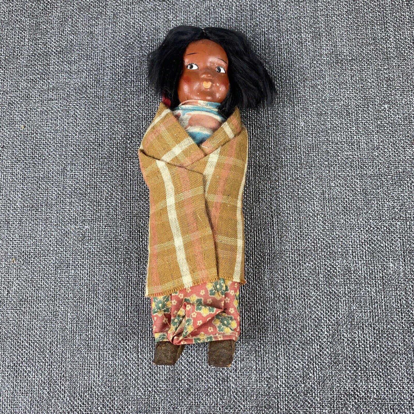 Vintage Skookum Native American Indian Doll,  8 inch