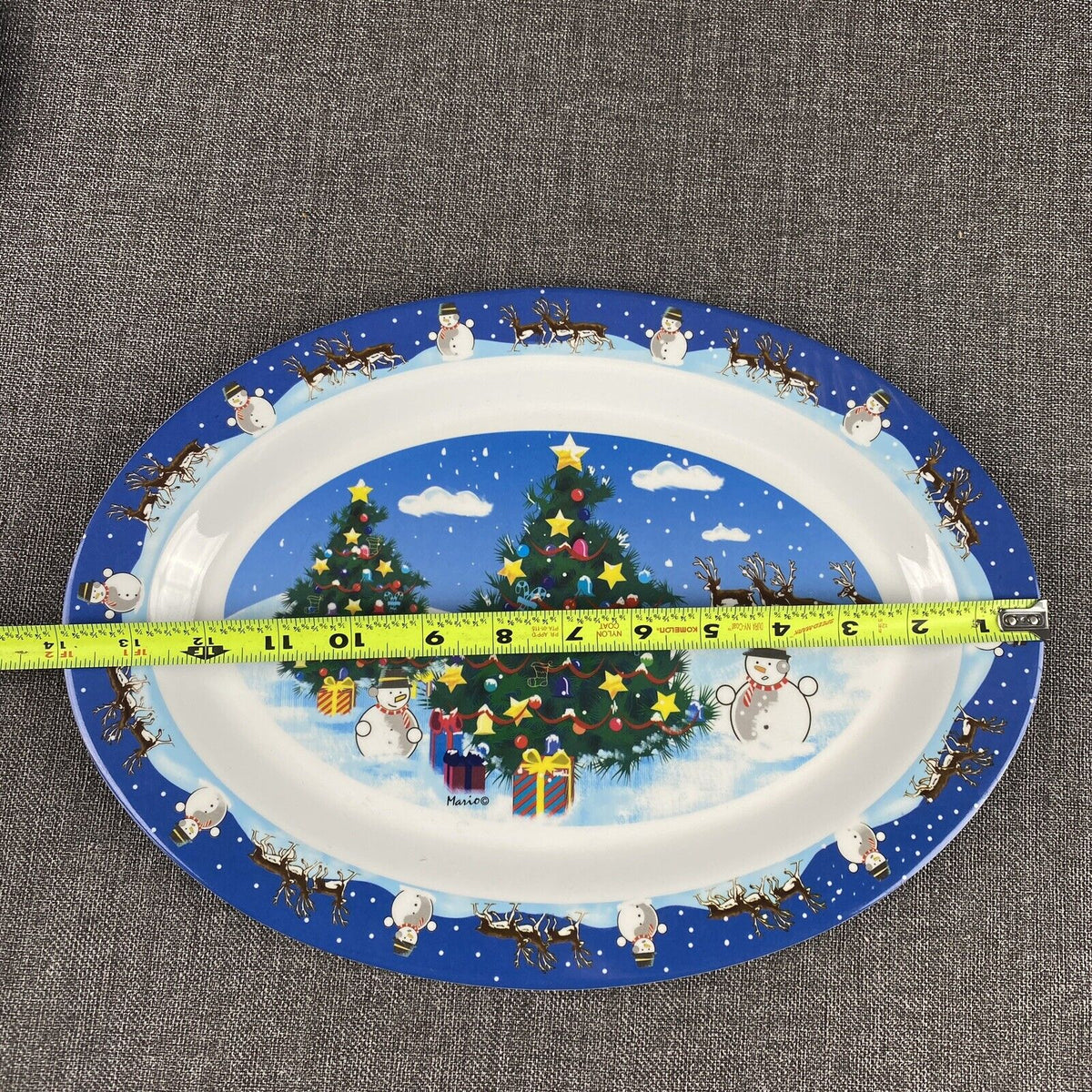 Vintage Christmas Tree Design Melamine Tray Set of 3