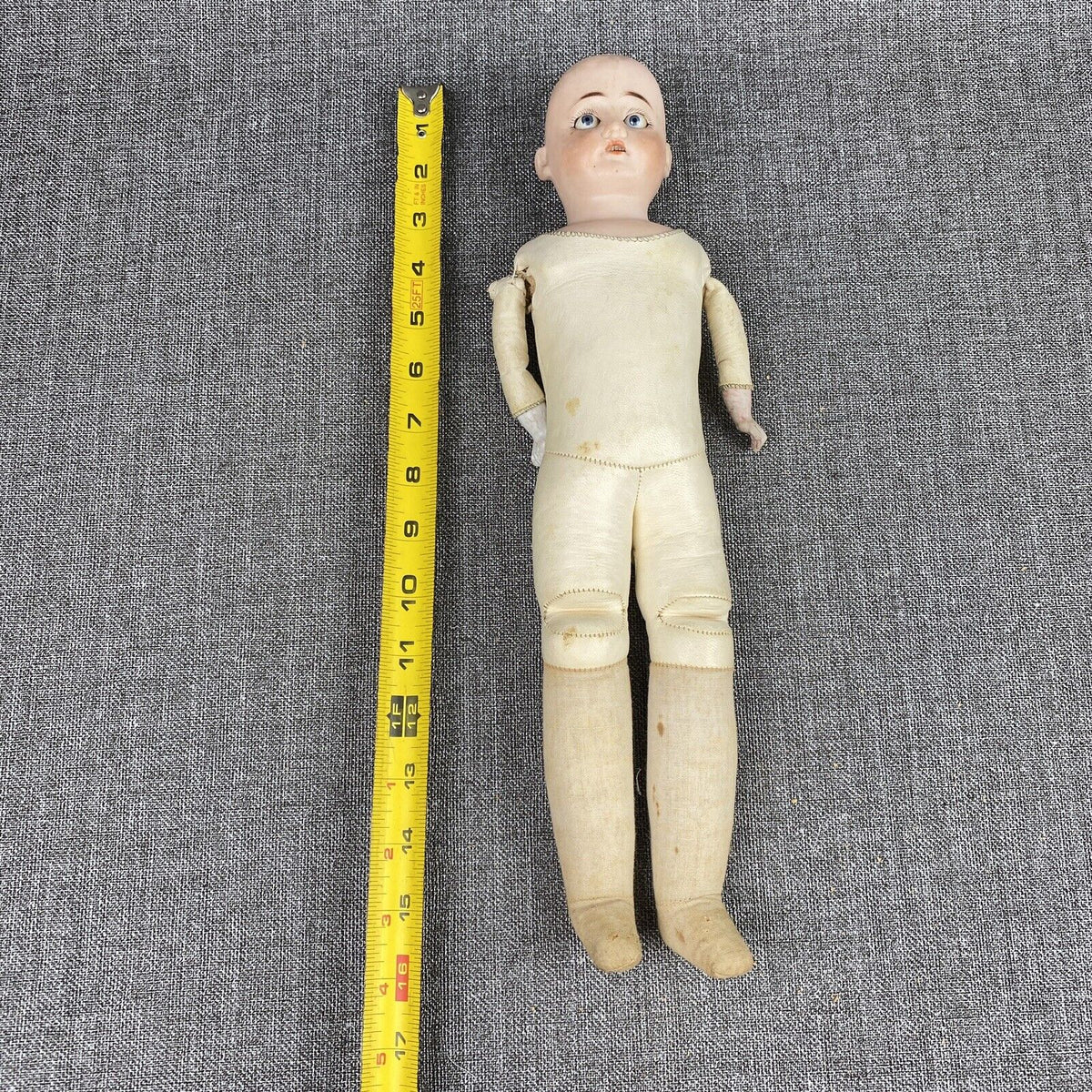 Antique  7/0 Ernest Heubach Hernrich 16” Doll , Horseshoe Stamp Made in Germany