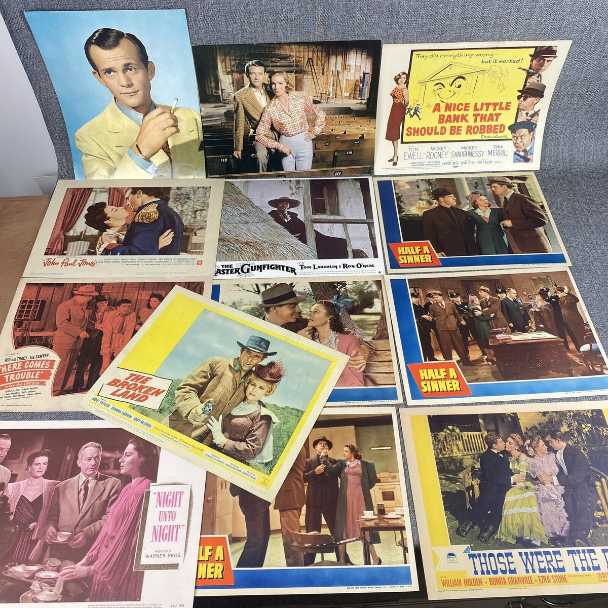 13 Vintage Movie Posters mostly from 1940's , size: 14"x 10.5"