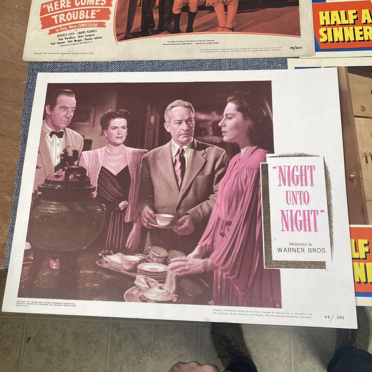 13 Vintage Movie Posters mostly from 1940's , size: 14"x 10.5"