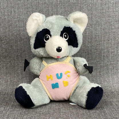 Vintage Rushton Raccoon Plush 10" sitting