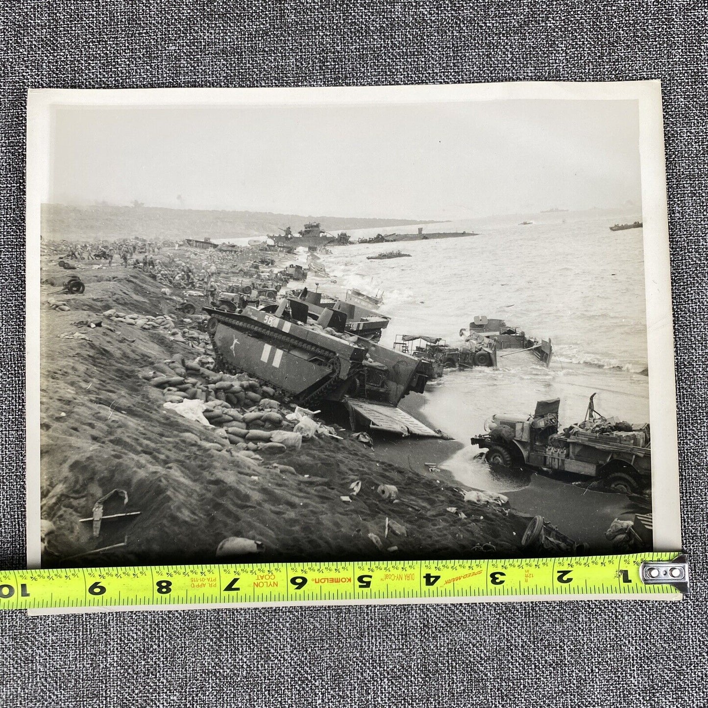 Official U. S. Marine Corps Photo To the shores of Iwo Jima WWII 1945