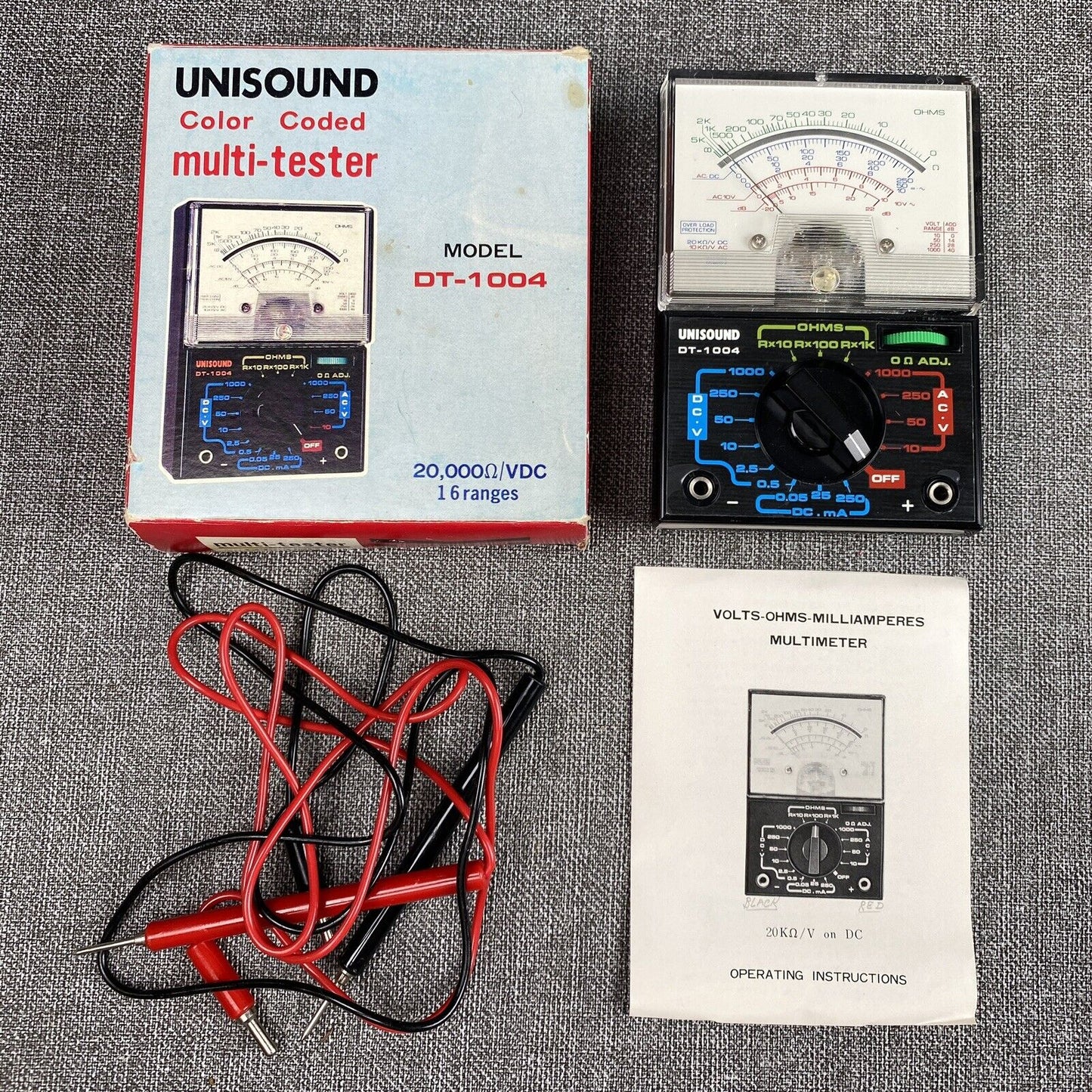 Vintage Unisound Dt-1004 Electronic Tester - working