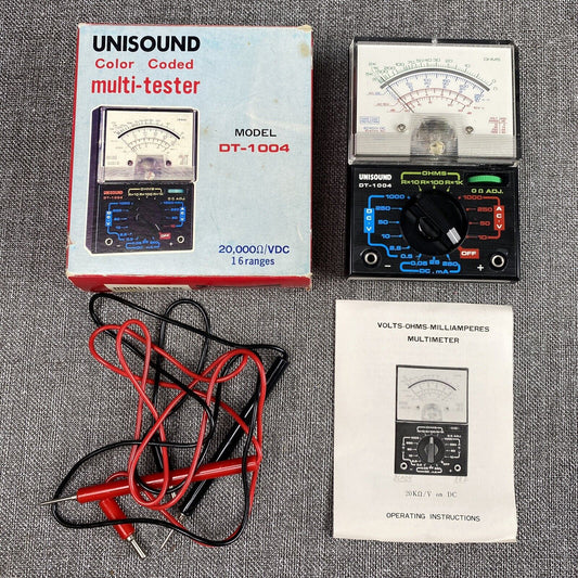 Vintage Unisound Dt-1004 Electronic Tester - working