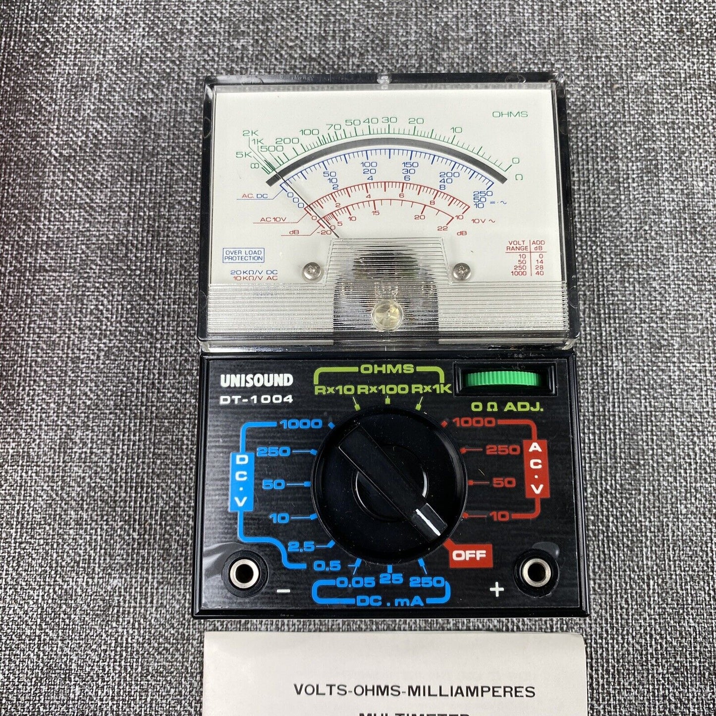 Vintage Unisound Dt-1004 Electronic Tester - working