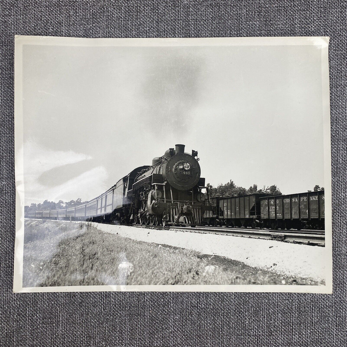 Chesapeake and Ohio C&O Railway #449 Steam Locomotive 4-6-2  Original Photograph