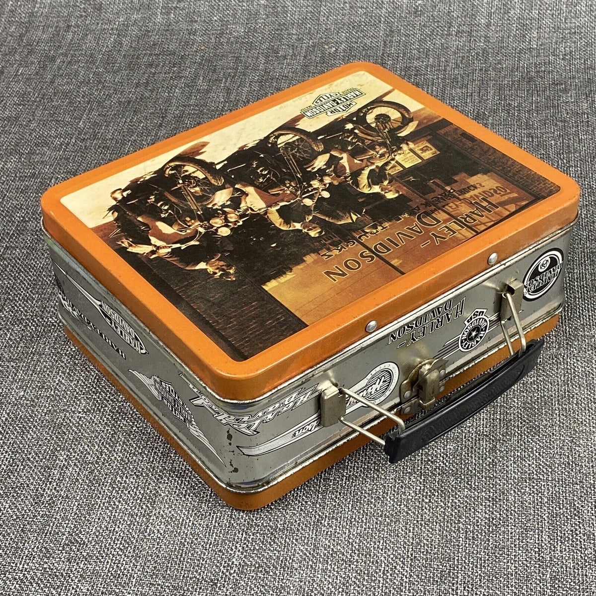 Harley Davidson Motor Cycles Collectible Tin Lunch Box 8"x6"