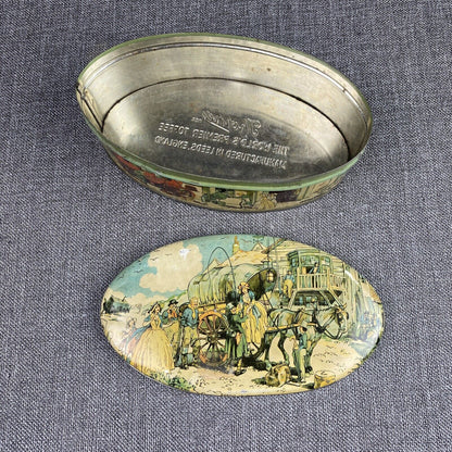 Vintage Candy Oval Tin Can THORNE'S Toffee made in England 8"x4"x2.5"