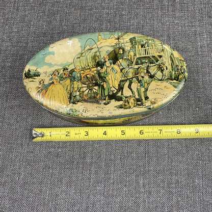 Vintage Candy Oval Tin Can THORNE'S Toffee made in England 8"x4"x2.5"