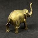 Vintage Solid Brass Elephant Statue Figurine 7"x5"