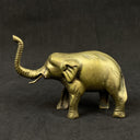 Vintage Solid Brass Elephant Statue Figurine 7"x5"