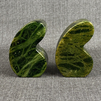 Alabaster Comma Stone Sculpture Bookends Pair Set made in Italy