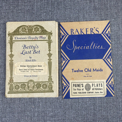 1900's Antique PLAYS Denison's, Bakers Specialties Plays