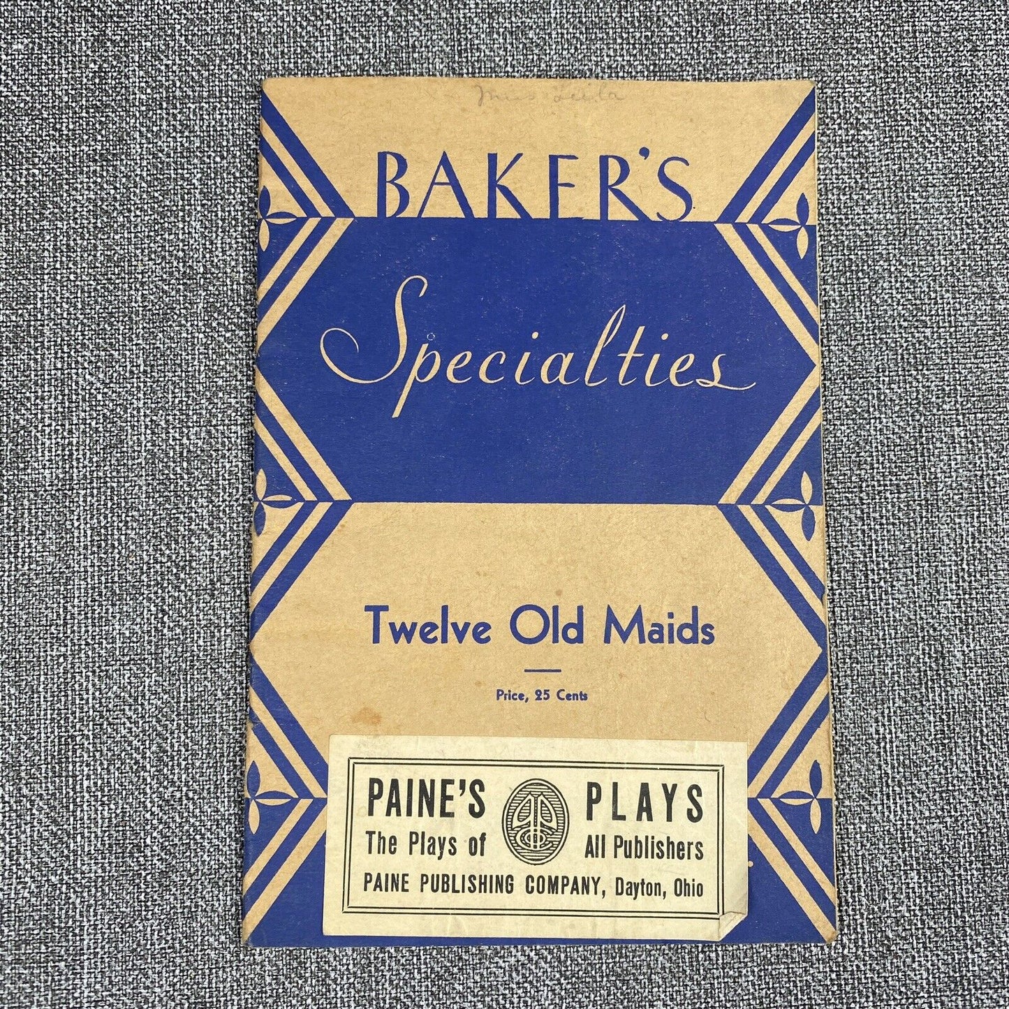 1900's Antique PLAYS Denison's, Bakers Specialties Plays