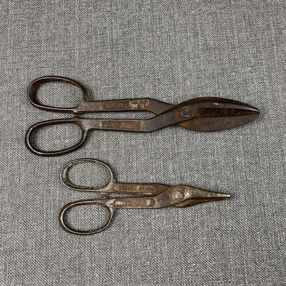 Pair of Vintage  Snips Scissors Forged Steel Wiss + other