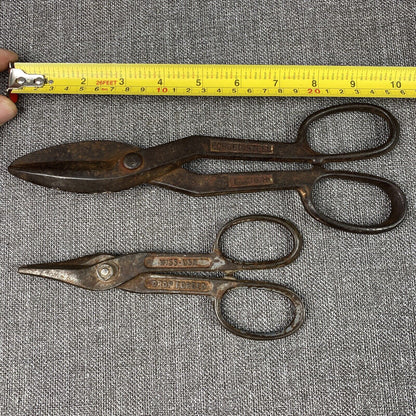 Pair of Vintage  Snips Scissors Forged Steel Wiss + other