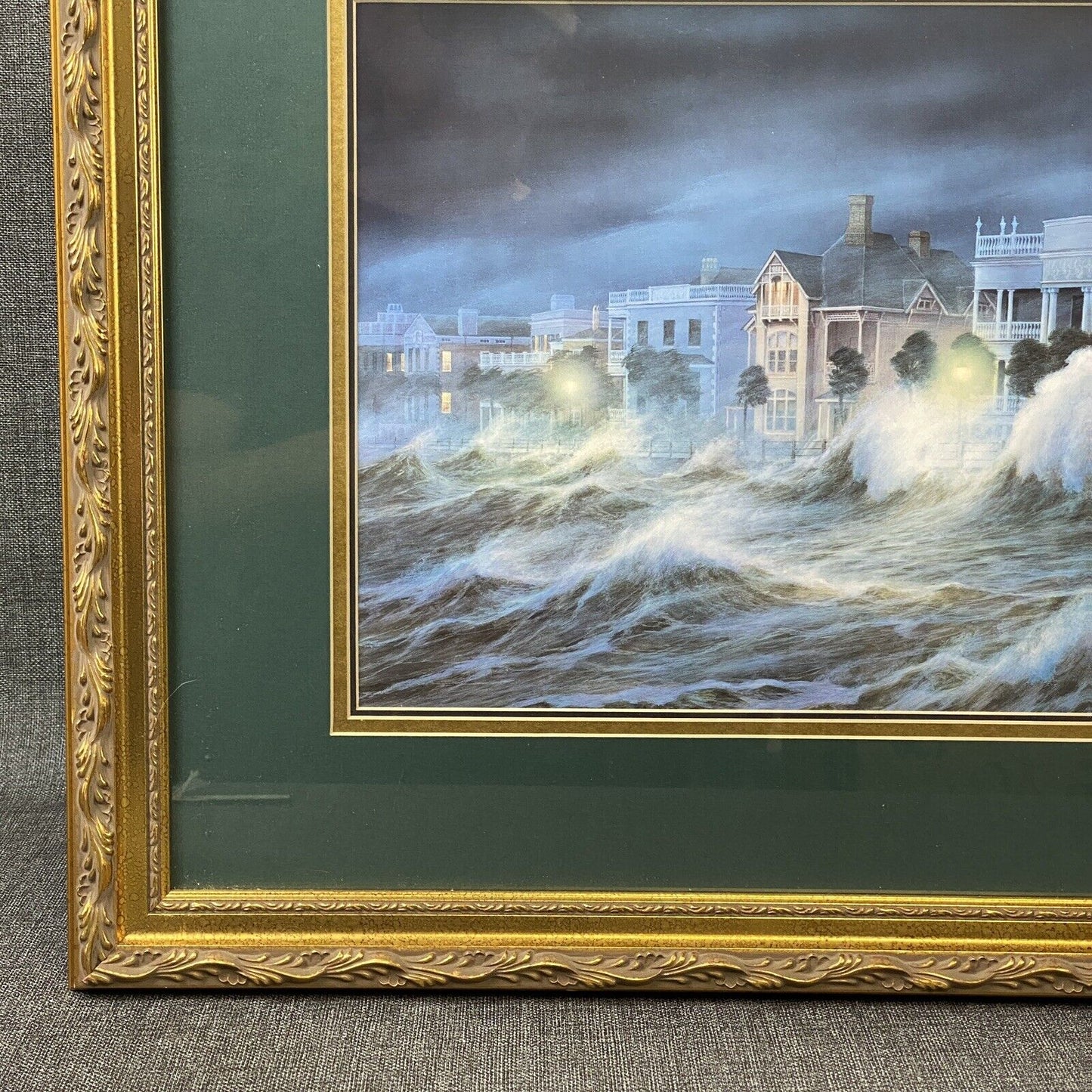 Jim Booth " Storm " Charleston South Carolina 1990 Framed Print 28"x20"