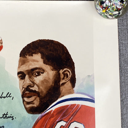 Stanley Morgan New England Patriots Poster 20"x16" SIGNED to Governor Campbell