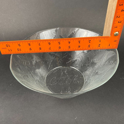 Vintage Coca Cola Glass Serving Bowl