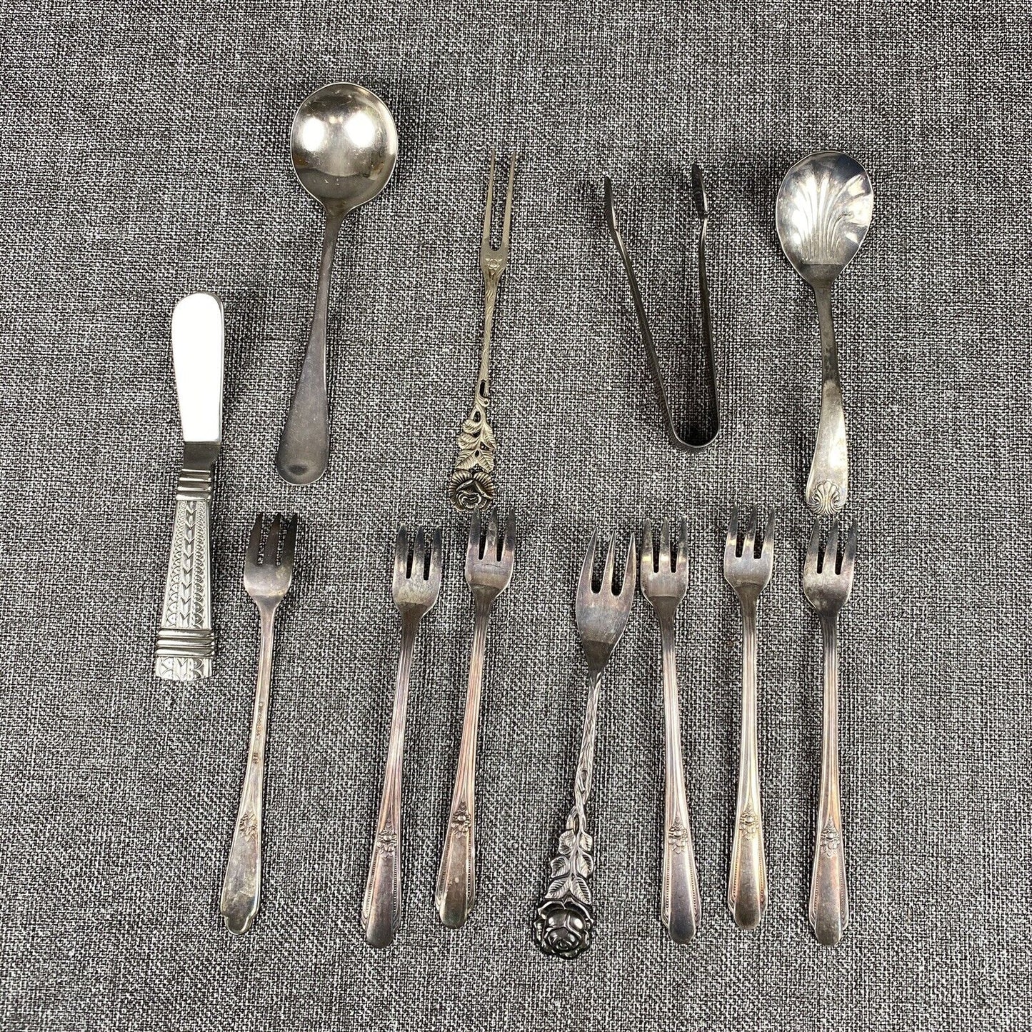 Lot of Vintage Silver Plated Forks and Serving Flatware