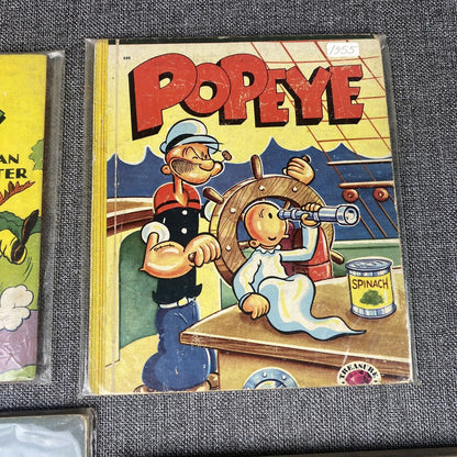 Lot of 4 vintage children's books Popeye , Uncle Winggily , Freckles, Terry