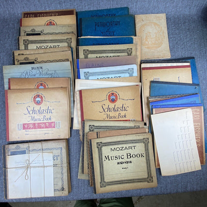 Large Lot of Antique Music Notebooks , USED and Notes Taken