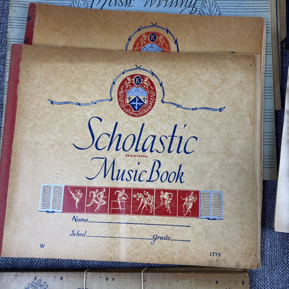 Large Lot of Antique Music Notebooks , USED and Notes Taken