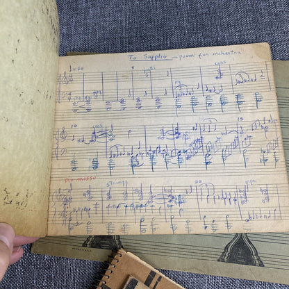 Large Lot of Antique Music Notebooks , USED and Notes Taken