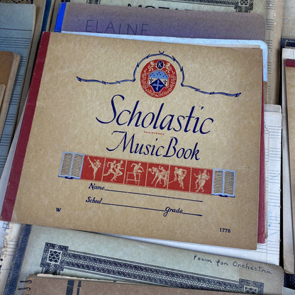 Large Lot of Antique Music Notebooks , USED and Notes Taken