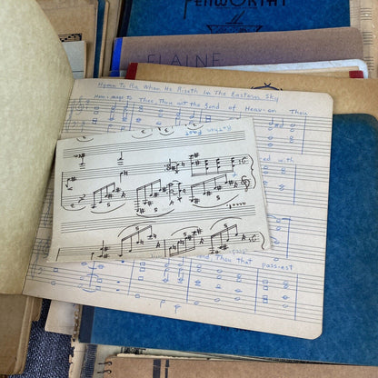 Large Lot of Antique Music Notebooks , USED and Notes Taken