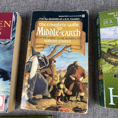 J.R.R. Tolkien lot of 7 Books, variety Lord of the Rings , Hobbit , Trivia etc..