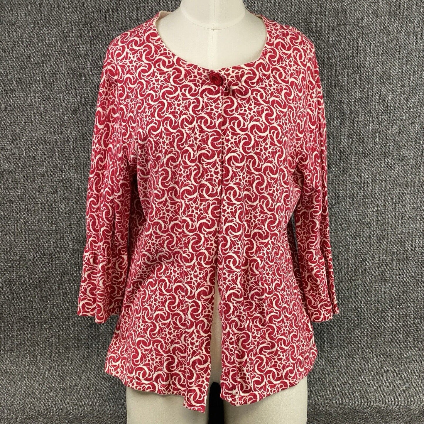 Hampshire Studio Top Button only Women's Cardigan 3/4 sleeve bell sleeve