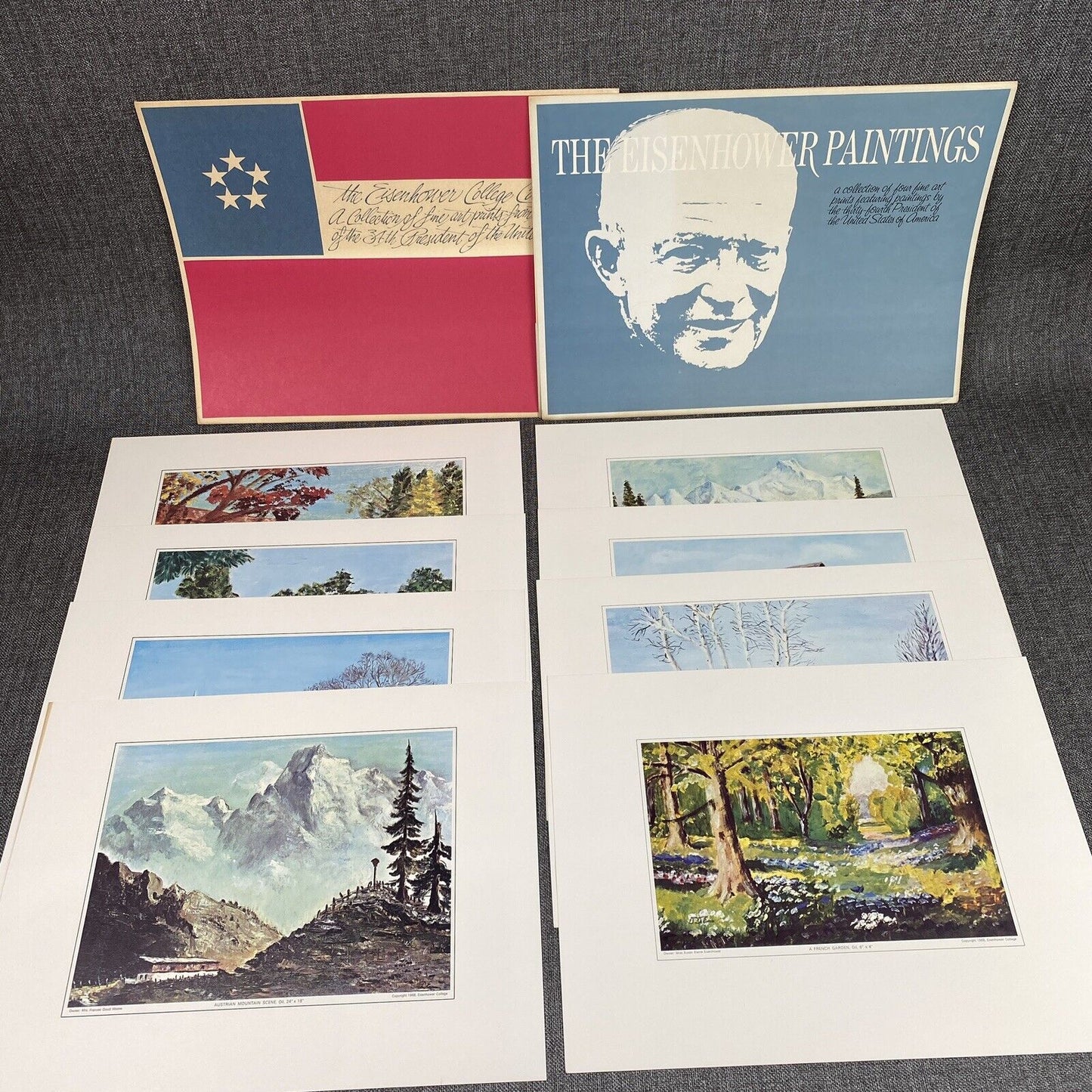 Lot of 2 The Eisenhower College Collection Portfolio of Fine Art Prints (1960s)