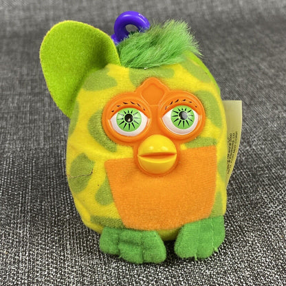 (4 Count) Furby McDonalds Plush Stuffed Toy Keychains Clip On Vintage