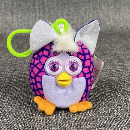 (4 Count) Furby McDonalds Plush Stuffed Toy Keychains Clip On Vintage