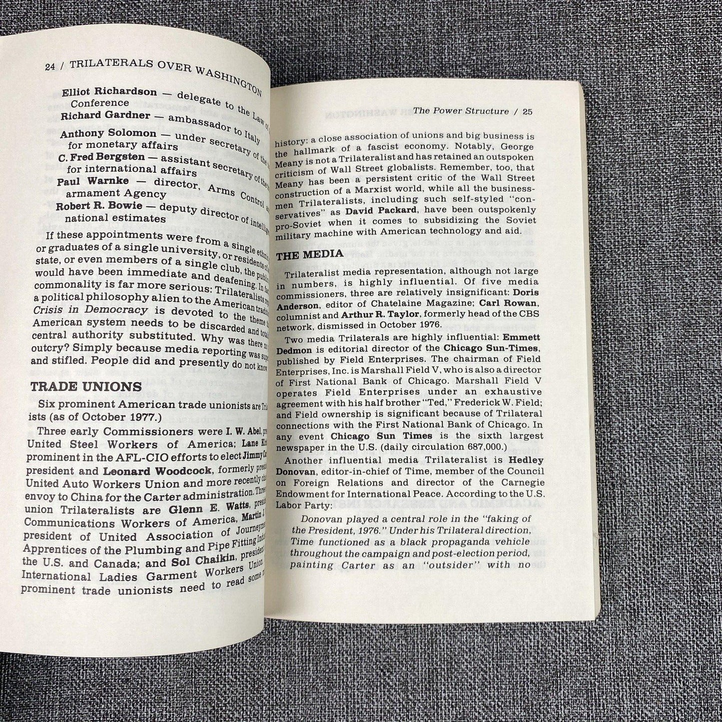 Trilaterals Over Washington Volume 1 by Sutton & Wood 1978