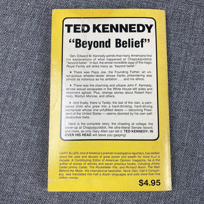 Ted Kennedy- In Over His Head By Gary Allen PB Book- First Printing (1980)