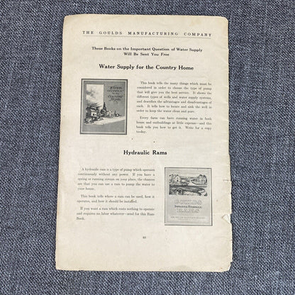 Goulds Antique 1916 Company Booklet - When to Spray, How to Spray, What to Use