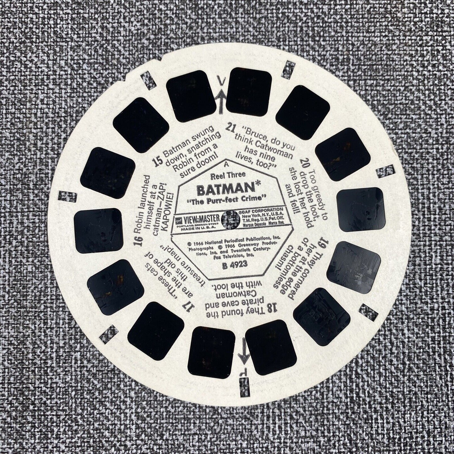 Gaf B492 Batman Adam West Burt Ward Showtime TV Show view-master 3 Reels Packet