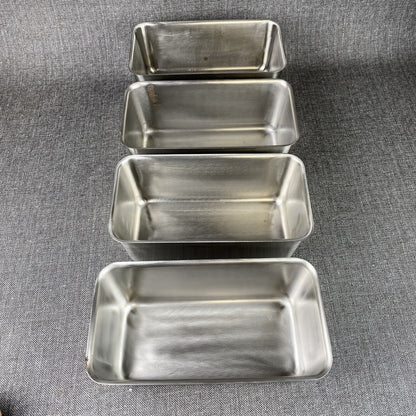 Lot of 4 Vollrath Super Pan II 18-8 Stainless Steel 4.1 QTS 33 4OZ Servings 7206