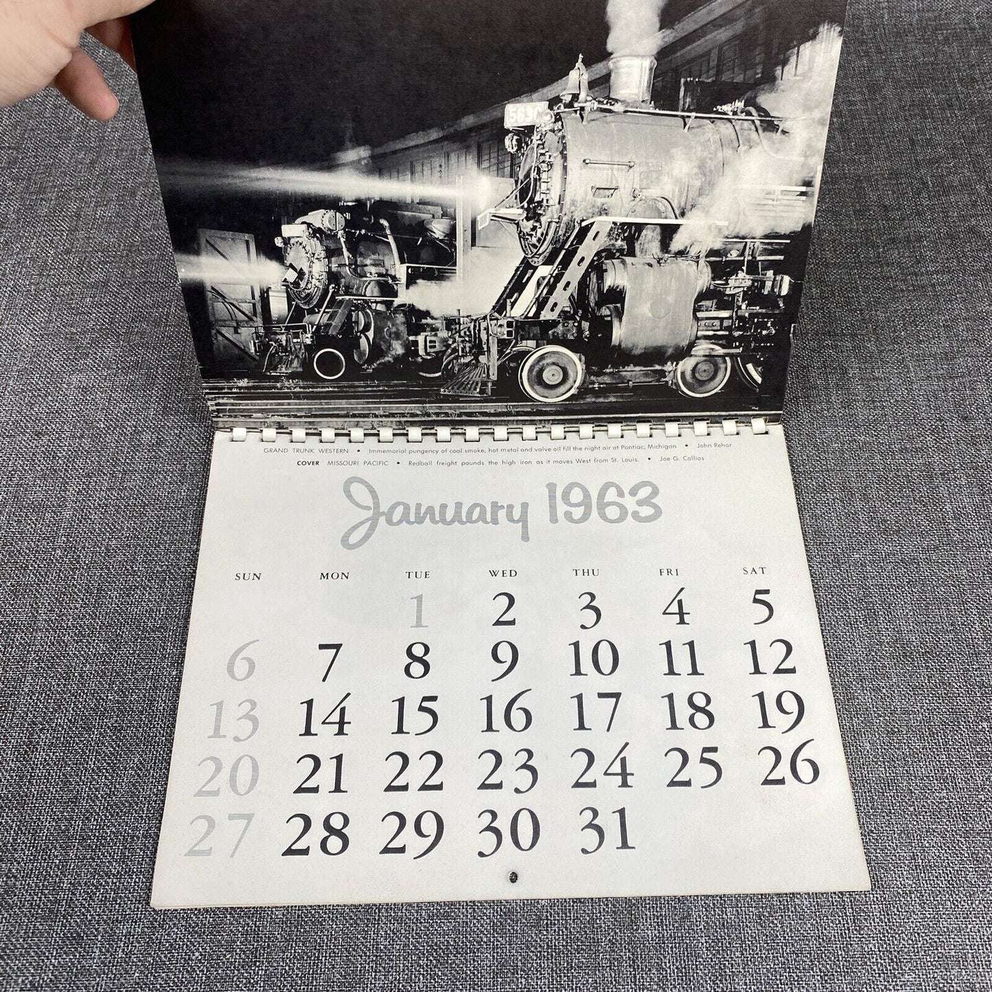 Pacific Railway Journal Steam Railroad Calendar 1963