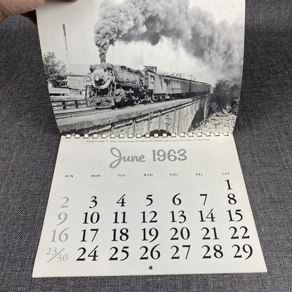 Pacific Railway Journal Steam Railroad Calendar 1963