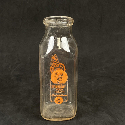 Golden Glow Dairy Milk Bottle - Lexington, South Carolina - Square one pint