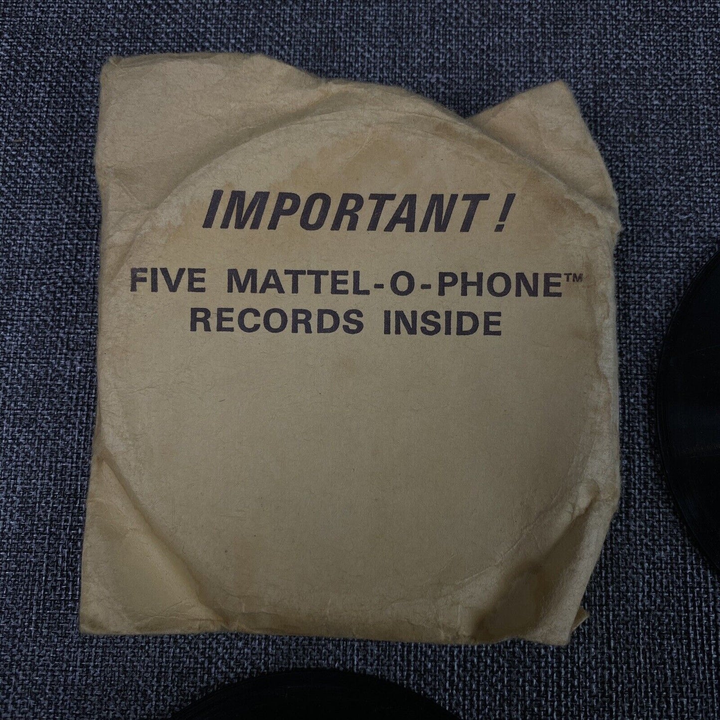 Set of 6 Mattel-O-Phone Records 1960's