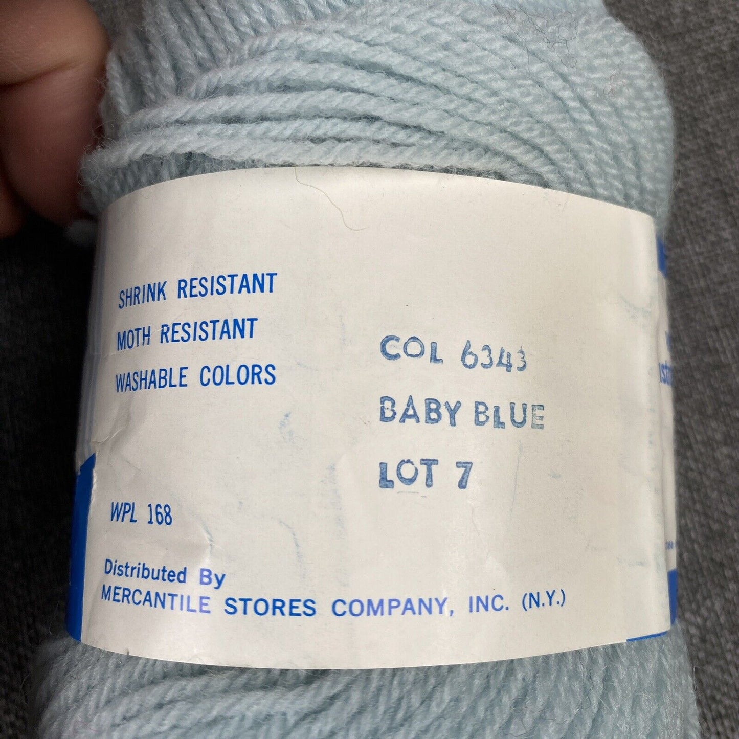 Vintage First Lady Sport Virgin Wool Yarn Set 2 skeins #6343 Baby Blue