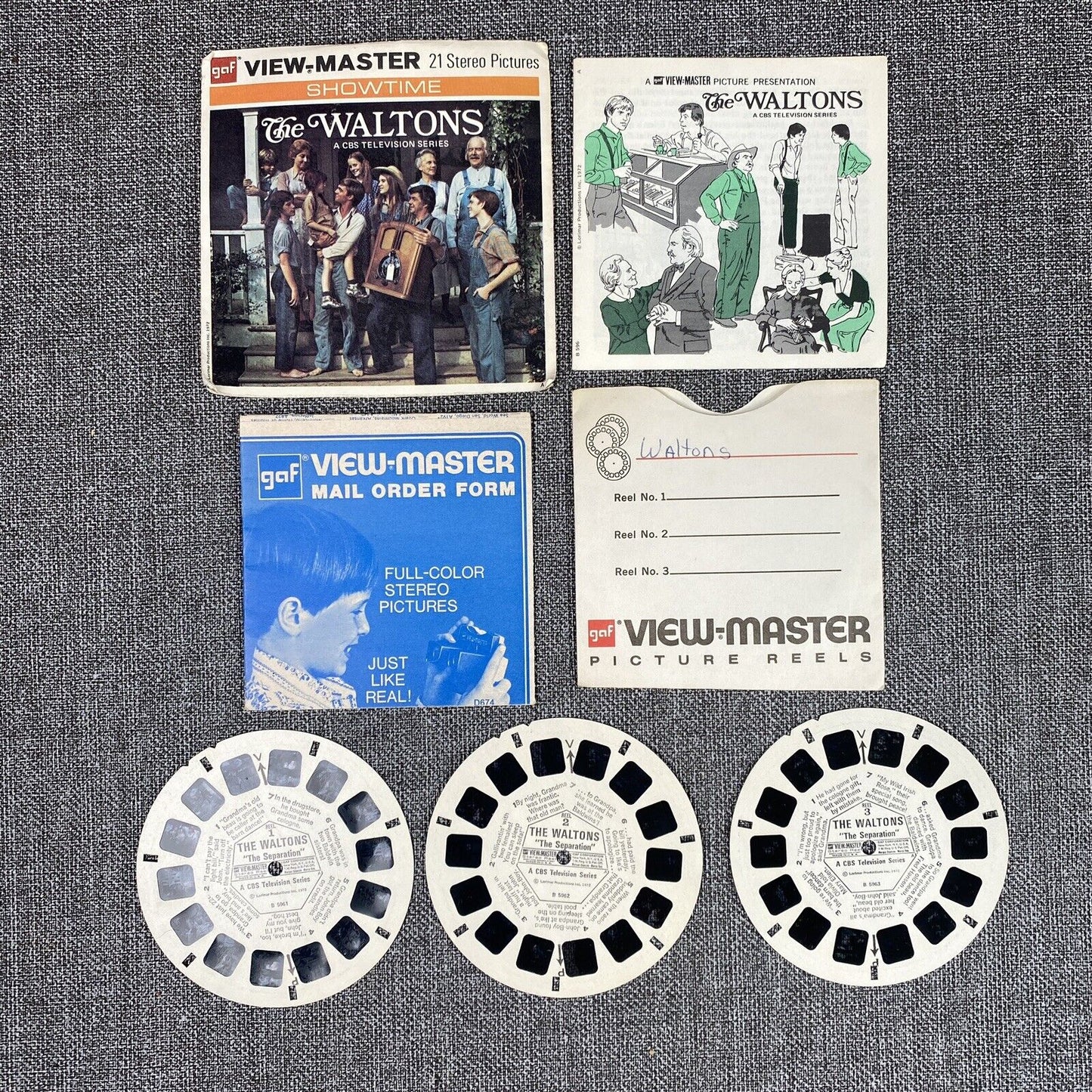 The Waltons 1972 CBS TV Series View-Master Packet Set